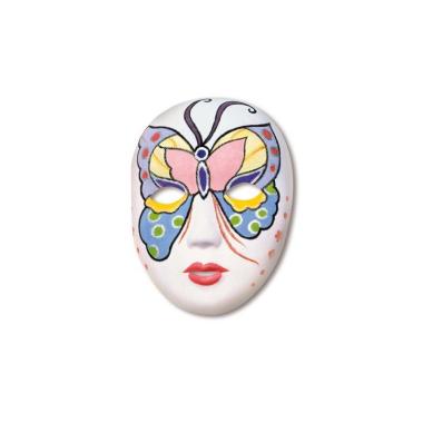 Maschera da decorare - donna - 15 x 21 cm