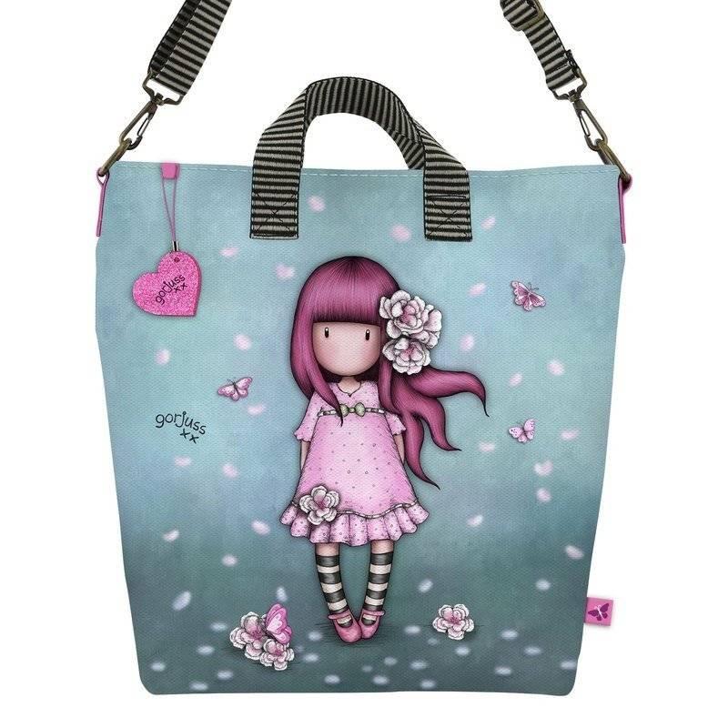 Gorjuss - borsa santoro cherry blossom con manici regolabili e tasca con zip
