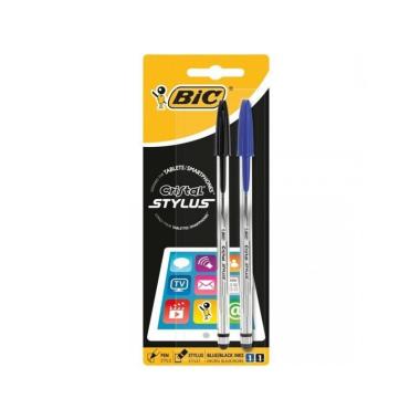 Bic - penna a sfera cristal stylus touch - 2 pz