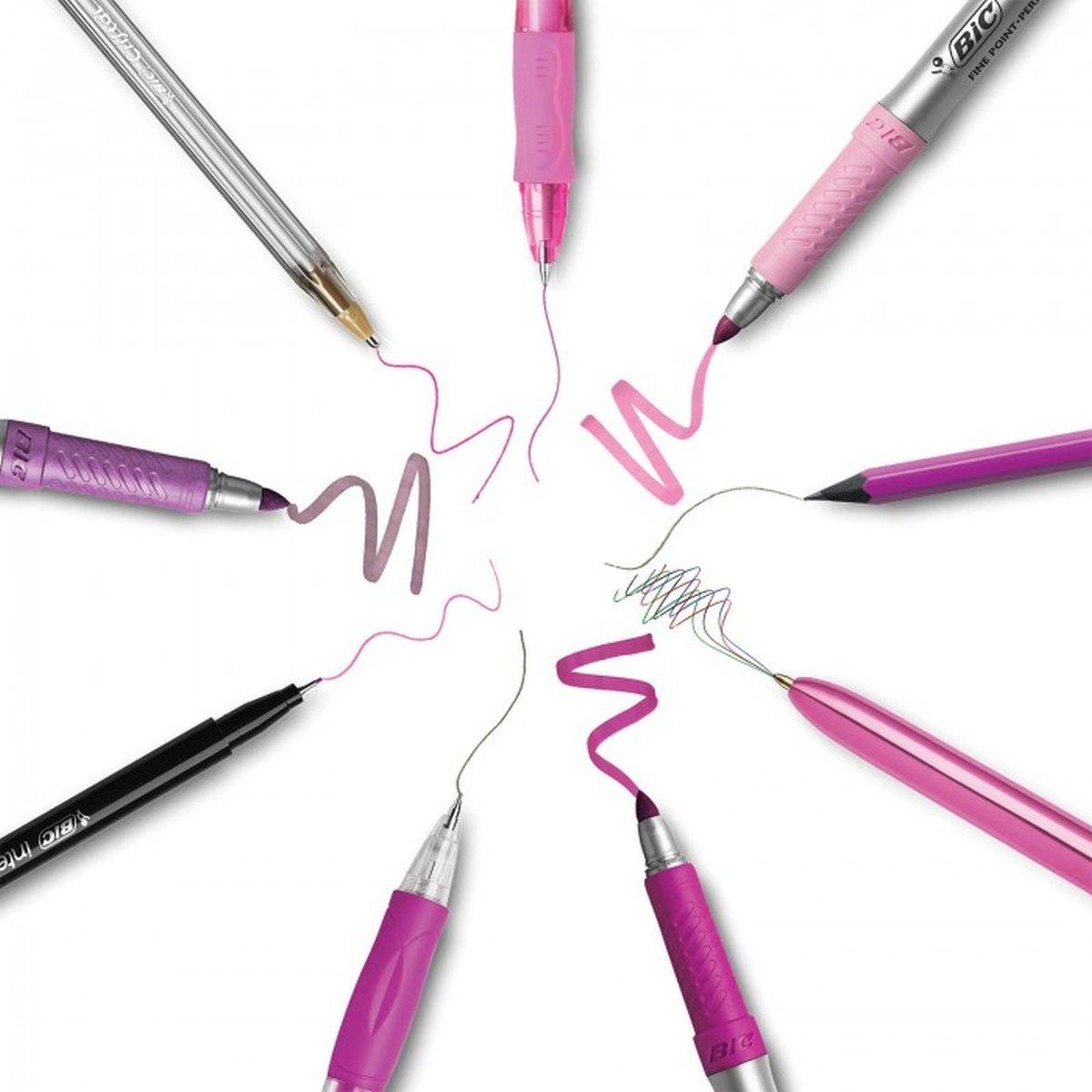 Bic - writing set pink & purple