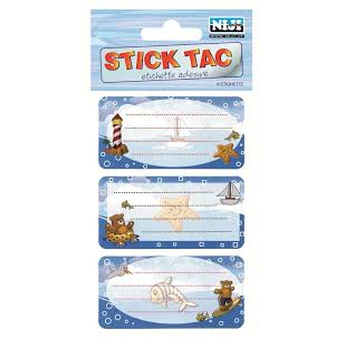 Lebez - busta 6 etichette adesive fantasia per quaderni - etichetta 7 x 3,5 cm