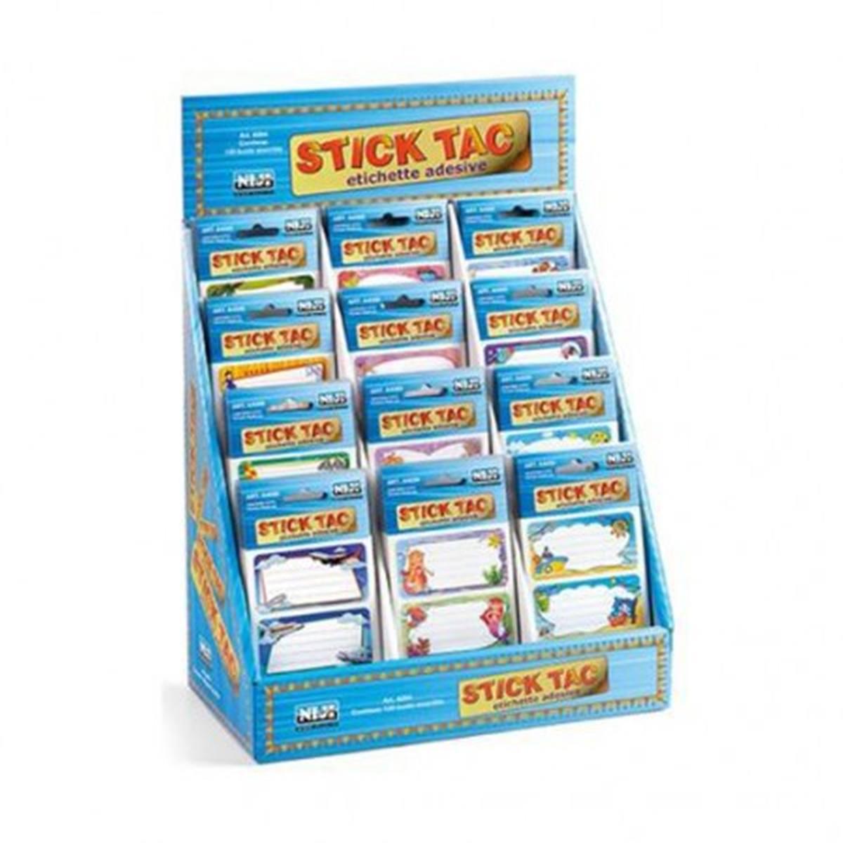 Lebez - busta 6 etichette adesive fantasia per quaderni - etichetta 7 x 3,5 cm