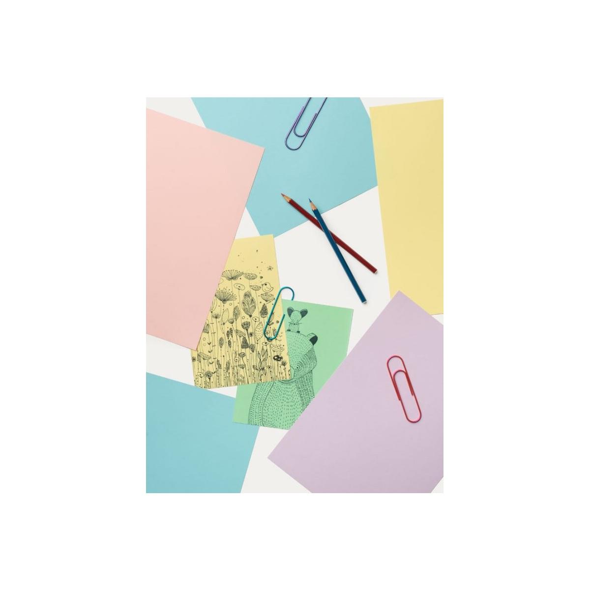 Favini - rismacqua small mix colori tenui - a4 - 90 gr/mq - 100 fogli