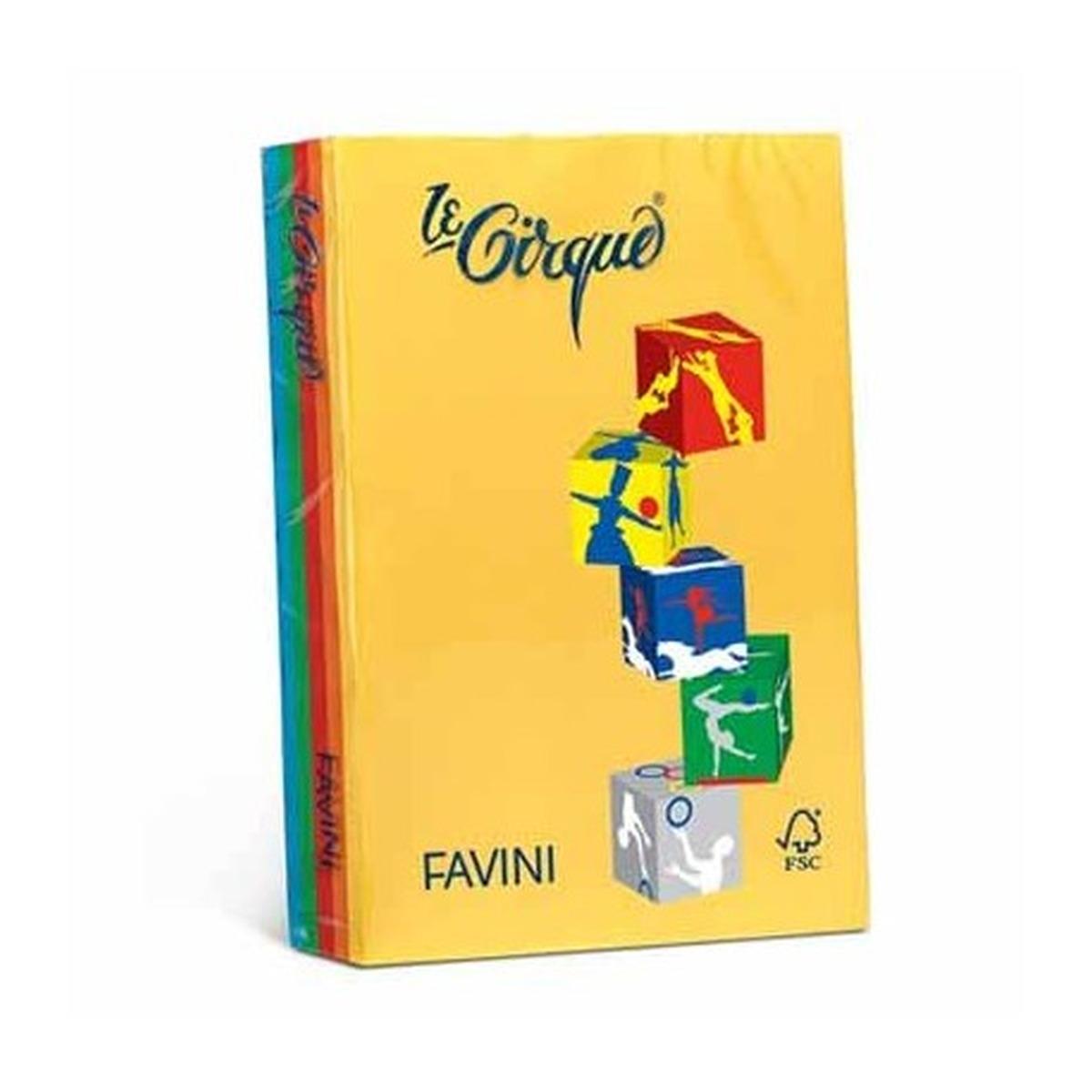 Favini - le cirque mix (4 colori forti) a4 160gr 100ff
