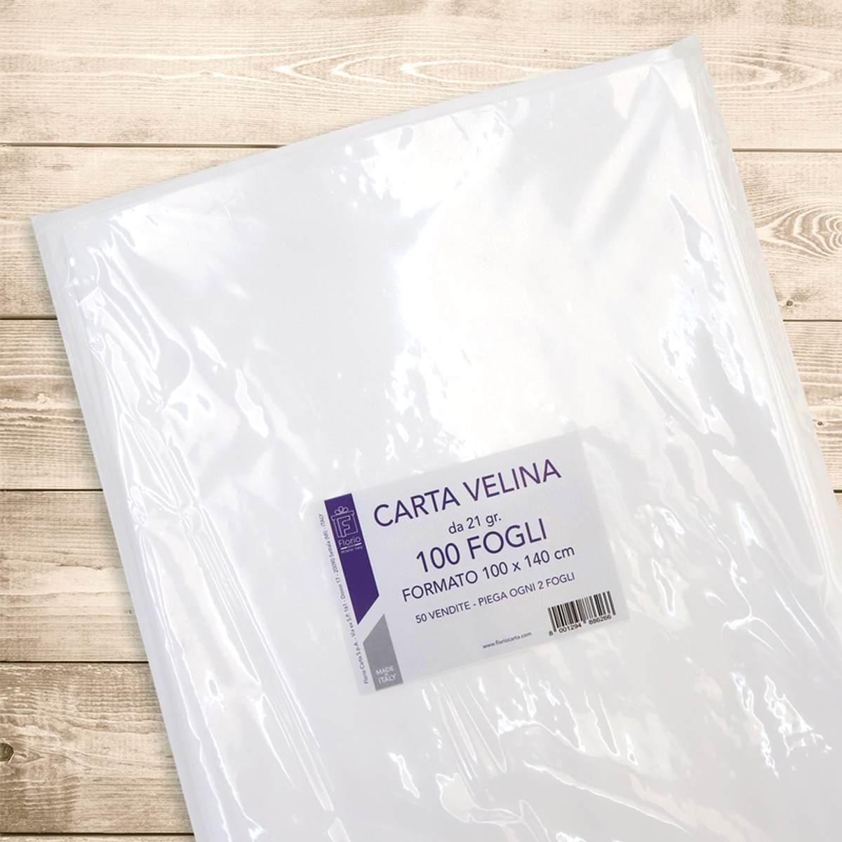 2 fogli piegato carta velina 21 gr - 100 x 140 cm