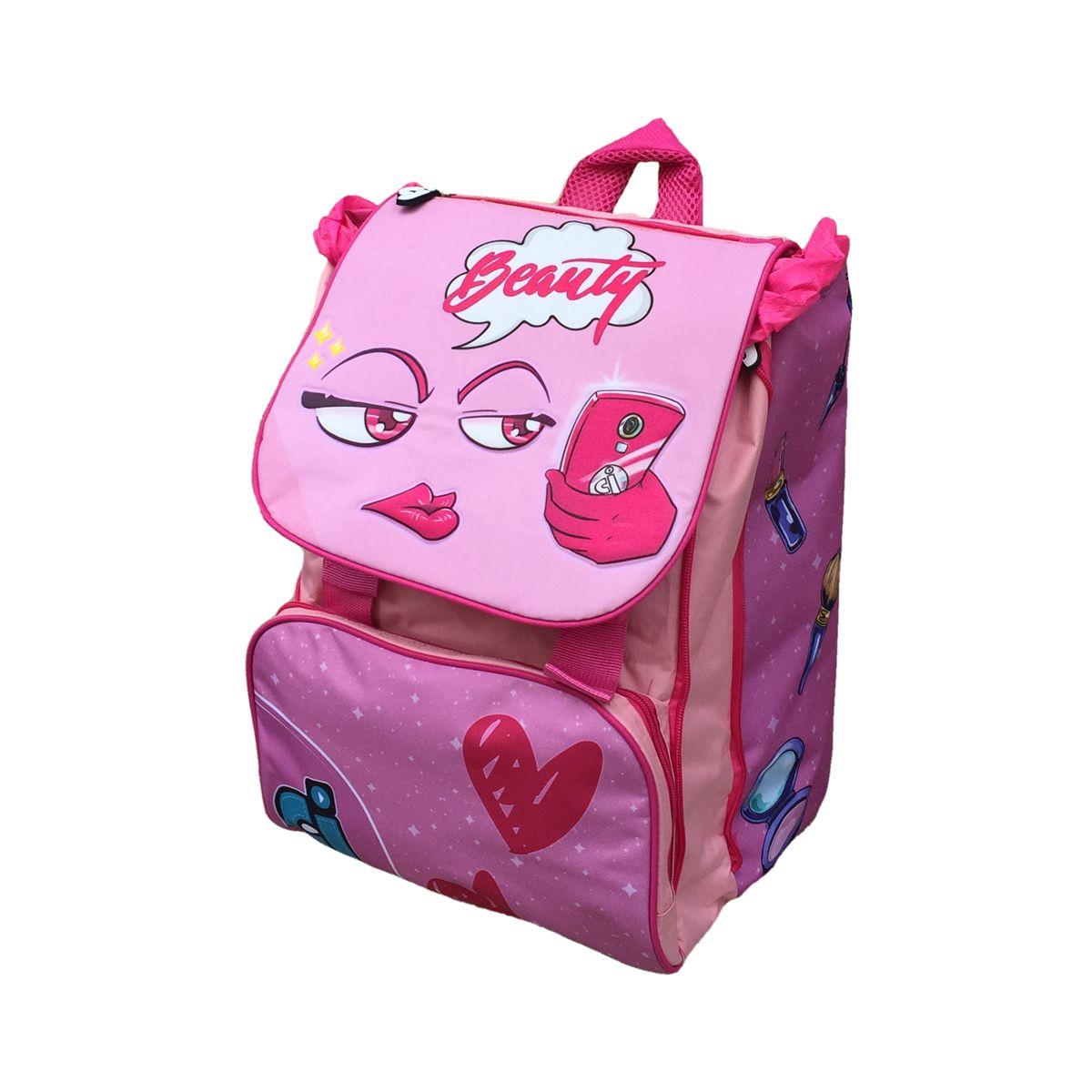 Zaino estensibile bambina faccine - dimensione 40 x 29 x 28 cm