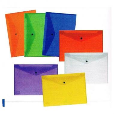 Datazone - busta con bottone - formato a5 - trasparente