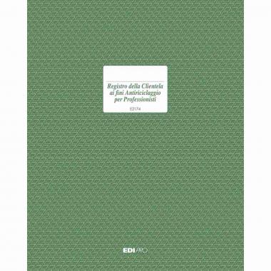 Edipro - registro della clientela ai fini antiriciclaggio per professionisti numerato 1/46 - formato 31 x 24,5