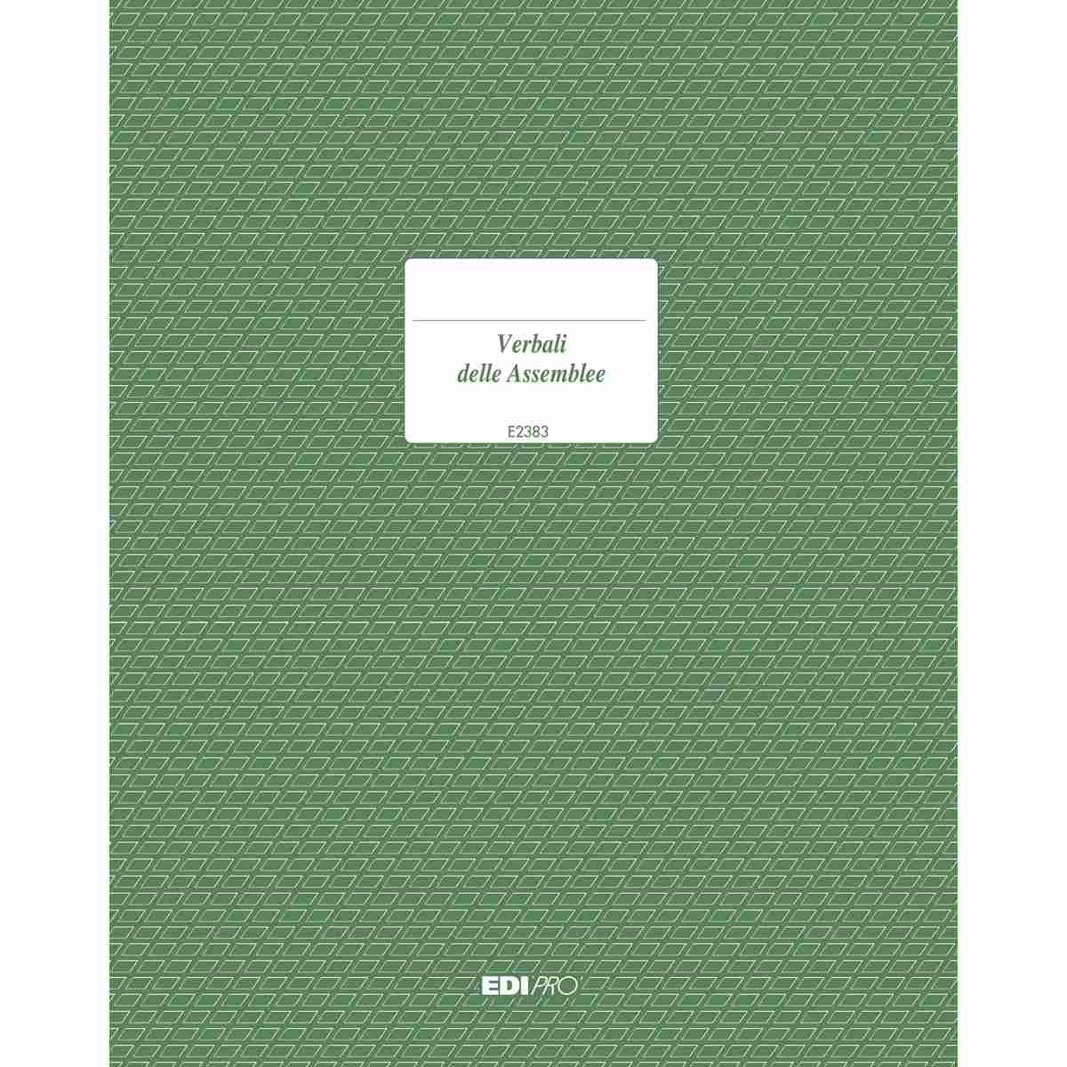 Edipro -  verbale assemblea 92 pagine numerate - formato 31 x 24,5