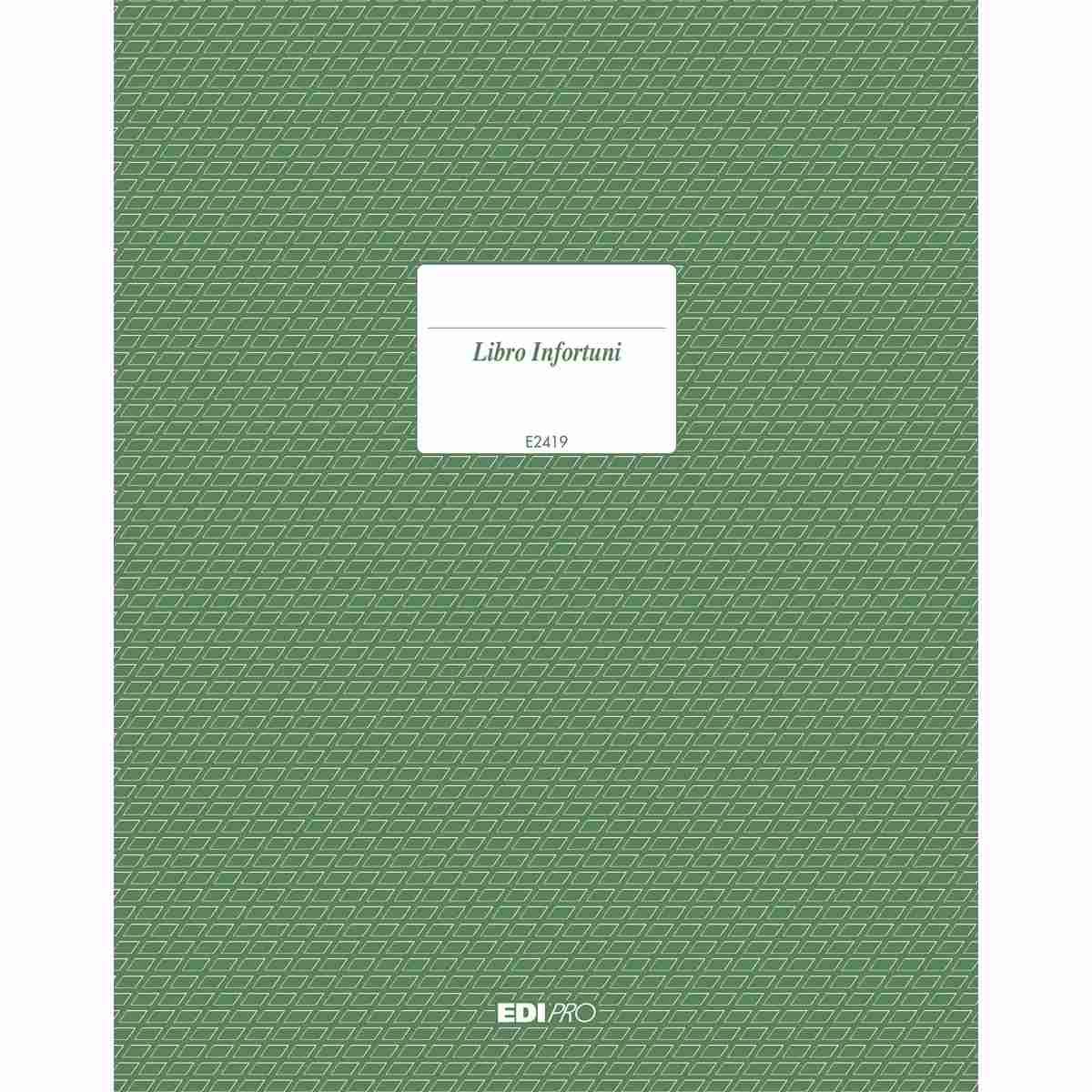 Edipro -  registro infortuni 15 pagine numerate - formato 31 x 24,5 cm