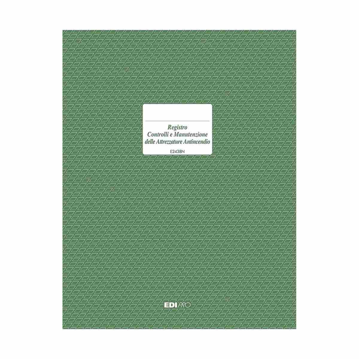 Edipro - registro controlli e manutenzione attrezzature antincendio 48 pagine - formato 31 x 24,5 cm