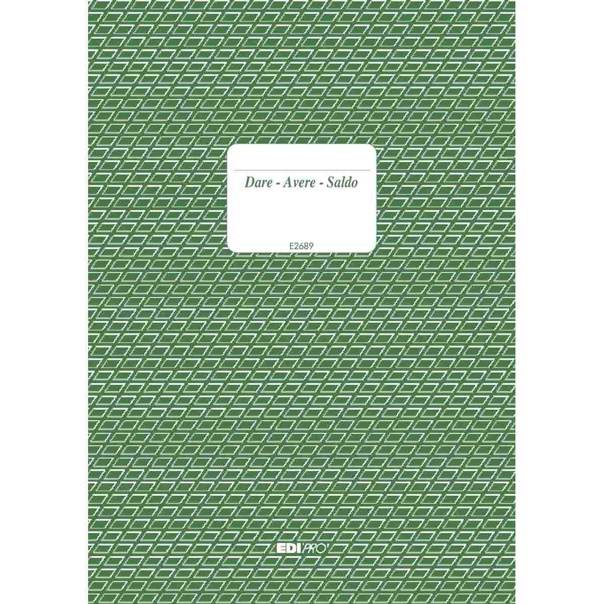 Edipro - registro dare/avere/saldo 96 pagine - formato 24 x 17 cm