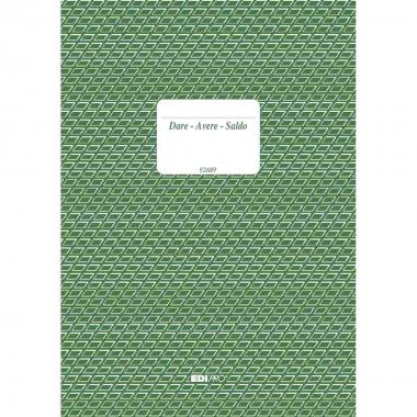 Edipro - registro dare/avere/saldo 96 pagine - formato 24 x 17 cm