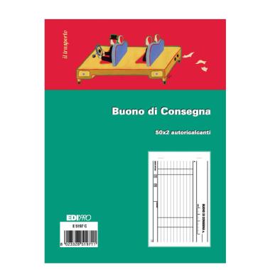 Edipro - blocco buono di consegna 50 x 2 autoricalcante - 12 x 17,5 cm