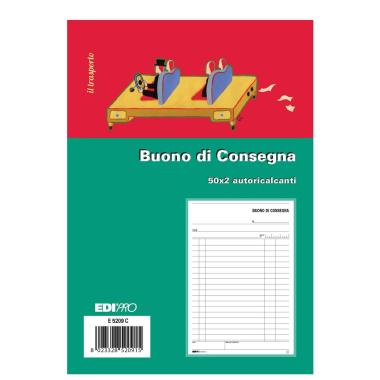 Edipro - blocco buono di consegna 50 x 2 autoricalcante - formato 22 x 14,8 cm