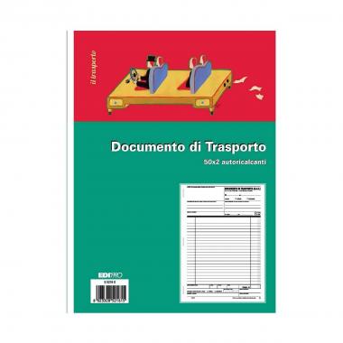 Edipro - blocco documento di trasporto 50 x 2 autoricalcante - formato 29.7 x 22 cm