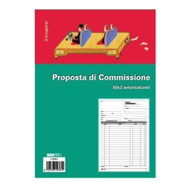 Edipro - blocco copia commissione 50 x 2 autoricalcante - formato 29,7 x 22 cm
