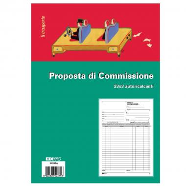 Edipro - blocco copia commissione 33 x 3 autoricalcante - formato 29,7 x 22 cm