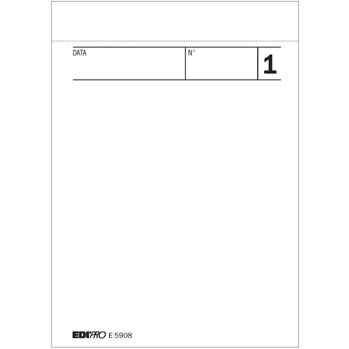 Edipro - blocco comande 25 x 2 autoricalcante - formato 10,5 x 7,5 cm