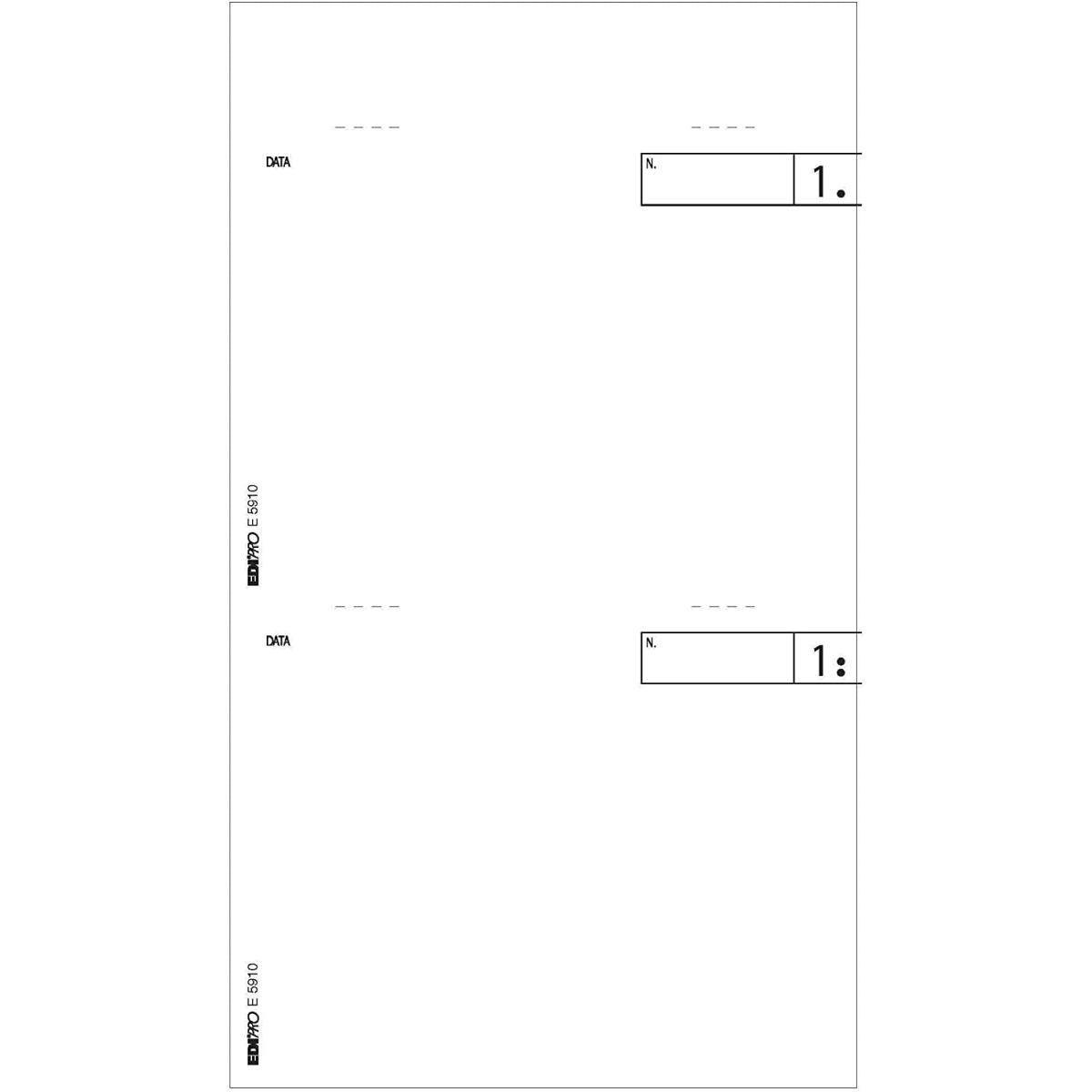 Edipro - blocco comande 2 tagliandi 25 x 2 autoricalcante - formato 17 x 9,9 cm