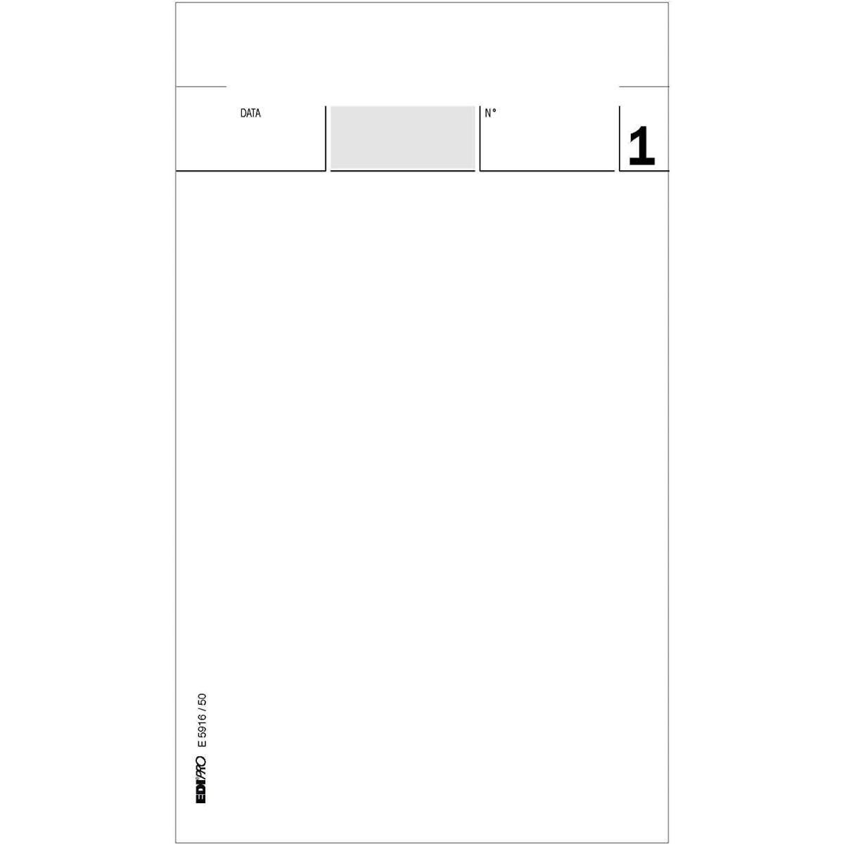 Edipro - blocco comande 50 x 3 autoricalcante - formato 17 x 9,9 cm