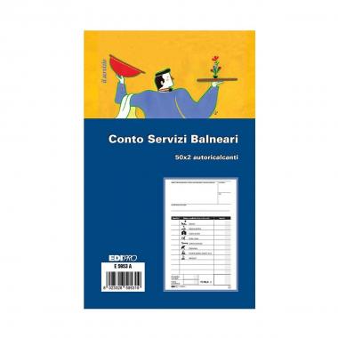 Edipro - blocco conti servizi balneari 50 x 2 autoricalcante - formato 17 x 9,9 cm