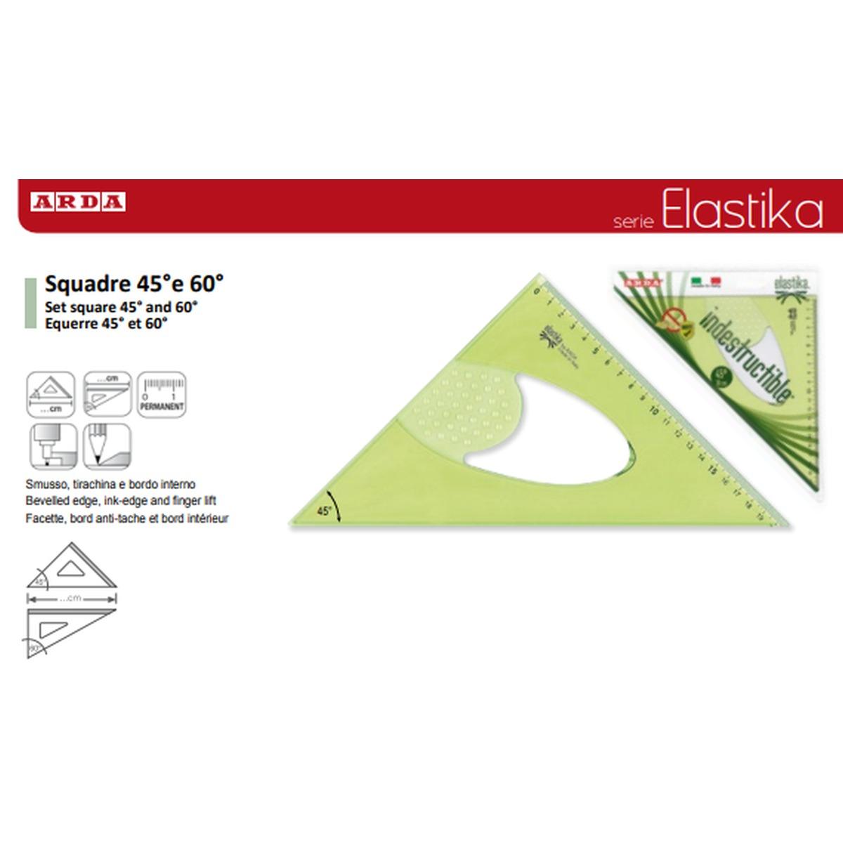 Arda - squadra elastika 45° 30 cm
