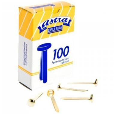 Fermacampioni ottonati n. 4 - 20 mm - 100 pz