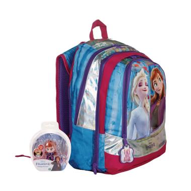 Giochi preziosi - zaino estensibile round frozen 2 con in omaggio una bambola whisper and glow di frozen 2