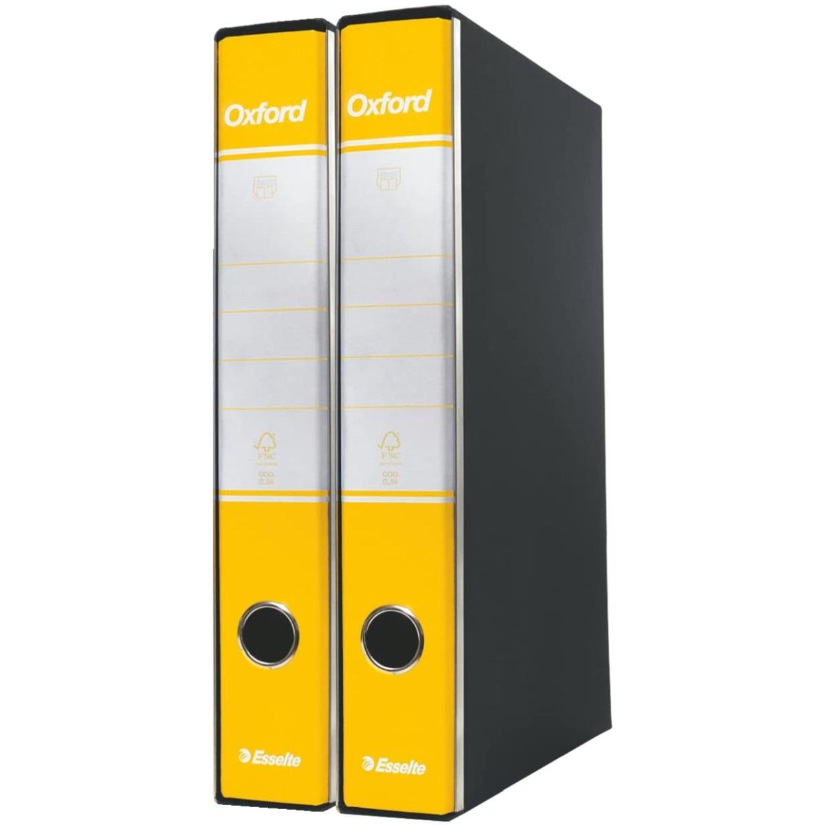 Esselte - registratori in cartone con custodia oxford con meccanismo n.1 - f.to protocollo - dorso 5 cm