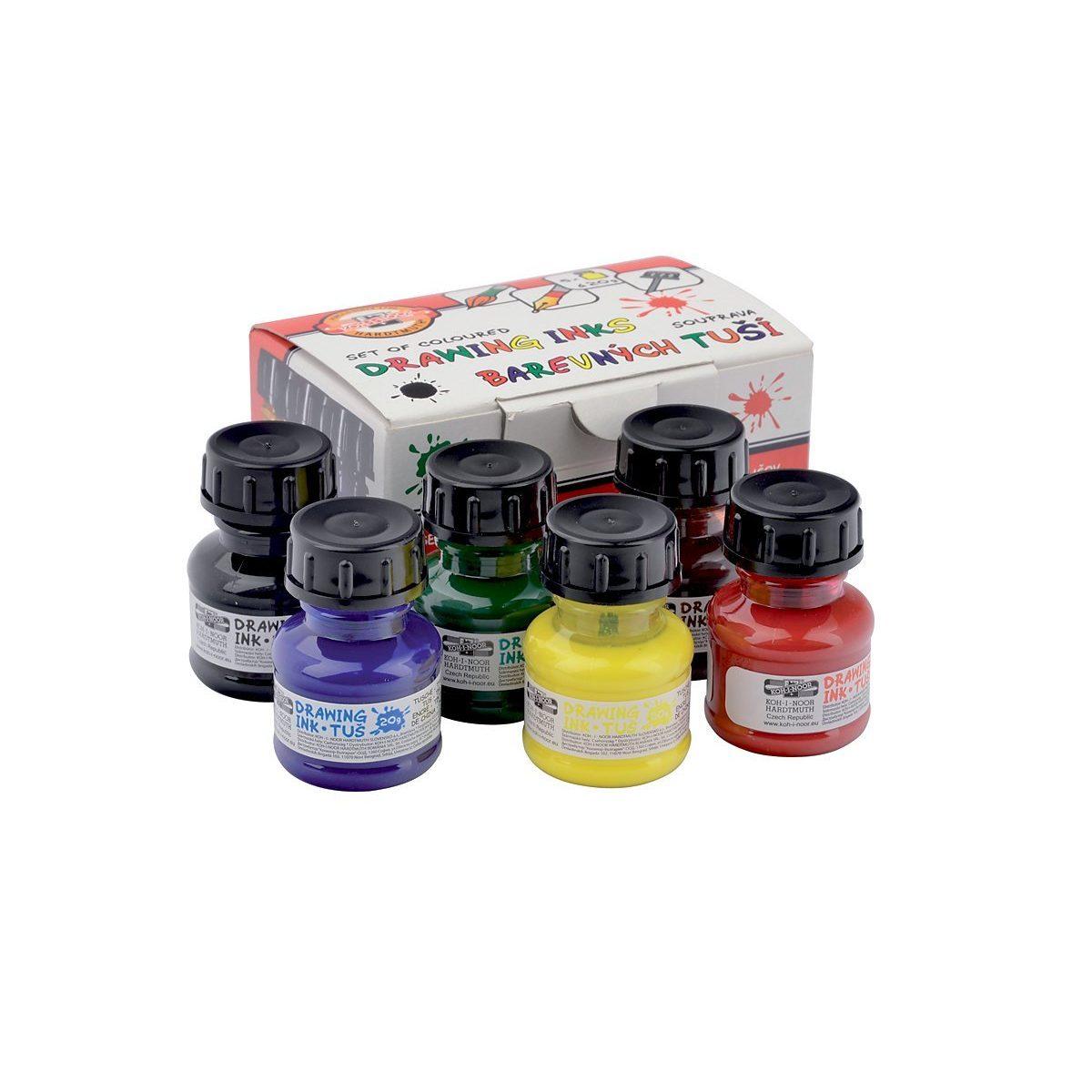 Koh-i-noor inchiostro tecnico da disegno, 20 g, confezione da 6 pz