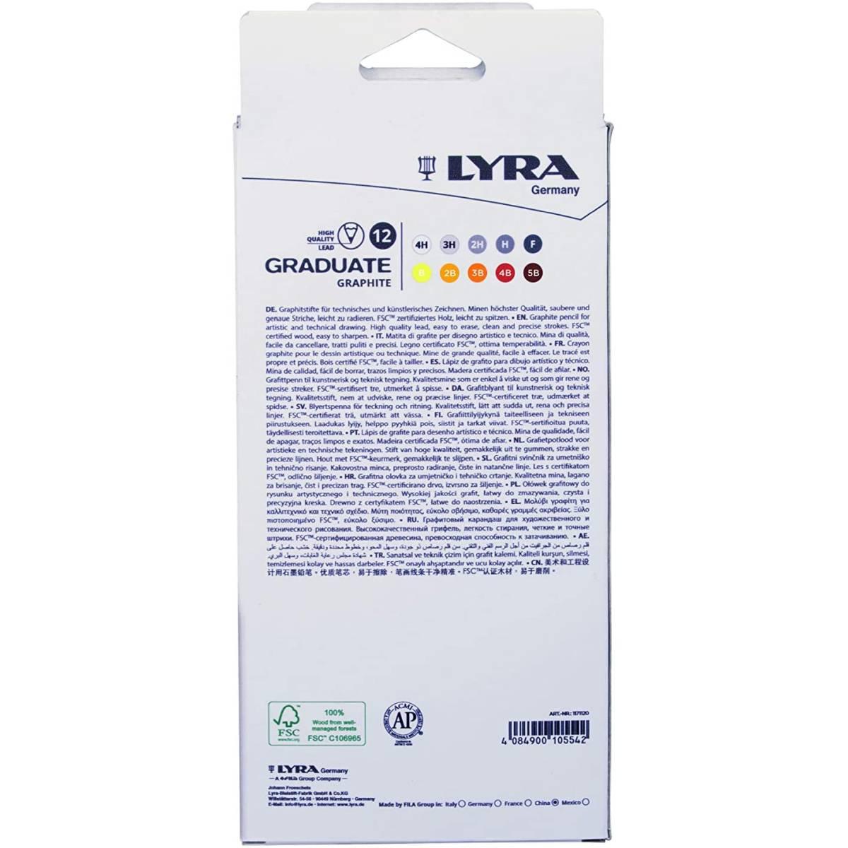 Lyra graduate graphite - 12 matite graduate