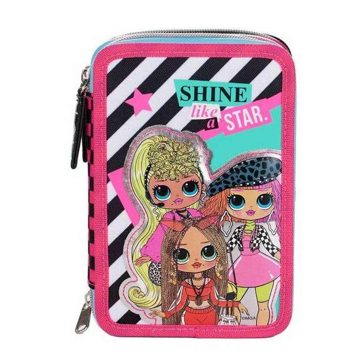 Giochi preziosi - astuccio 3 zip lol surprise! o.m.g.
