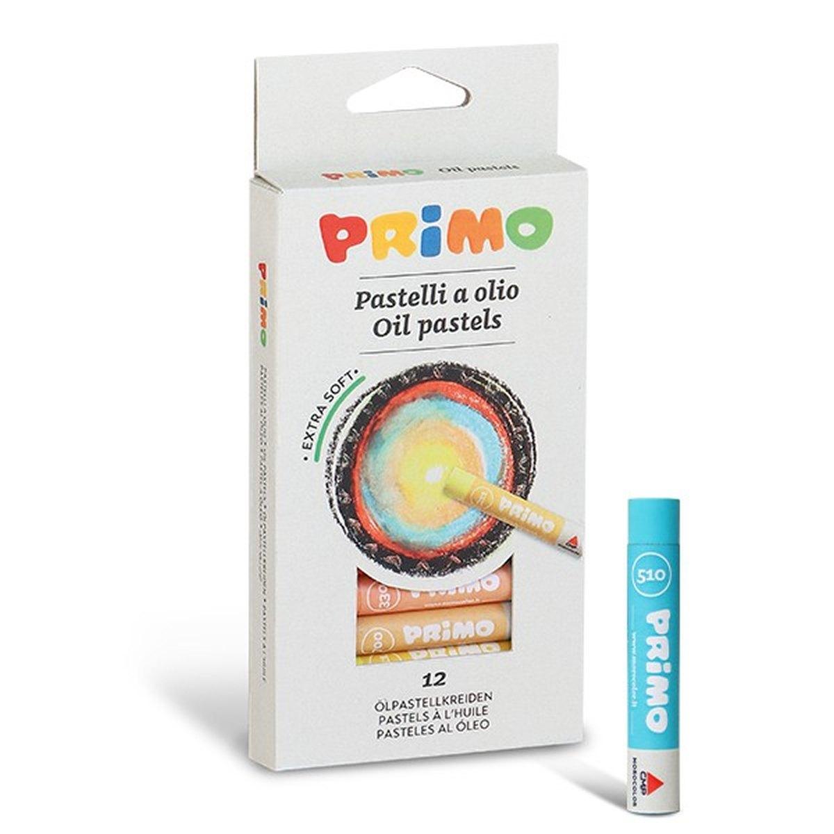 Primo - pastelli a olio - 12 colori Ø 10 x 60 mm