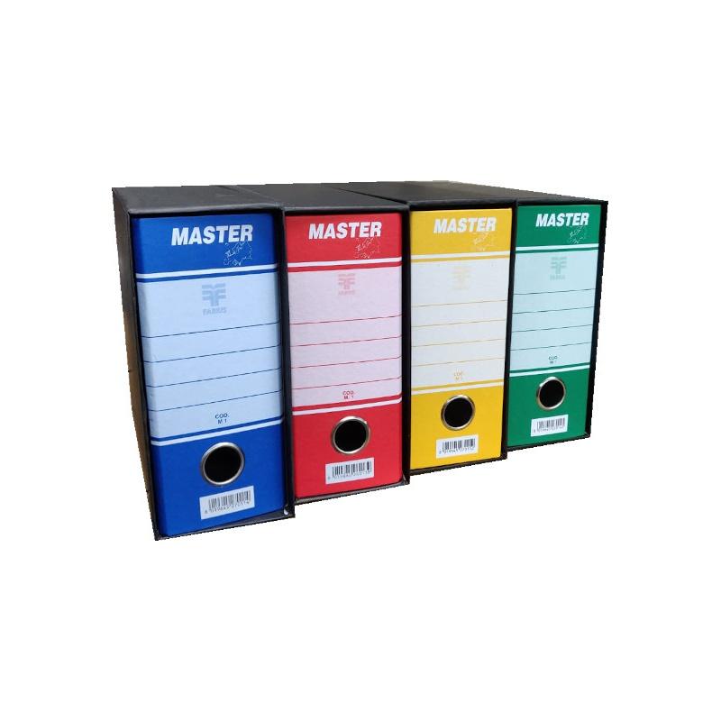 Fabius - raccoglitore d'archivio con custodia - meccanismo a leva 2 anelli - dorso 8 cm - colore blu