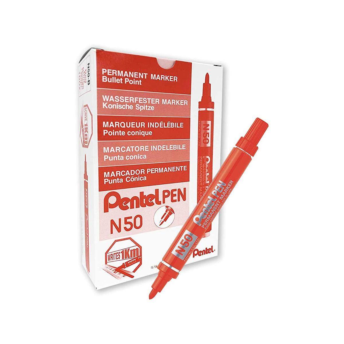 Pentel pen n50 marcatore permanente punta conica