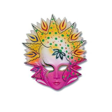 Maschera da decorare - sole - 25 x 27 cm