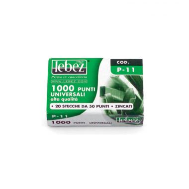 Lebez - punti zincati passo 11 - scatolo da 1000 punti