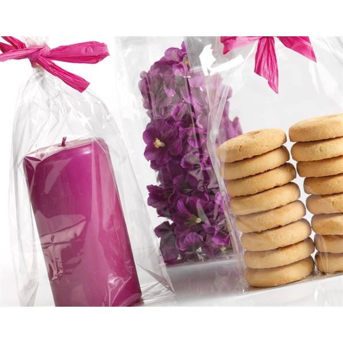 B-pack - buste con fondo quadro e soffietto laterale e fondo rinforzato - formato 14 + 8 x 36 cm - confezione da 50 pz - idonee per alimenti, riciclabili e multiuso