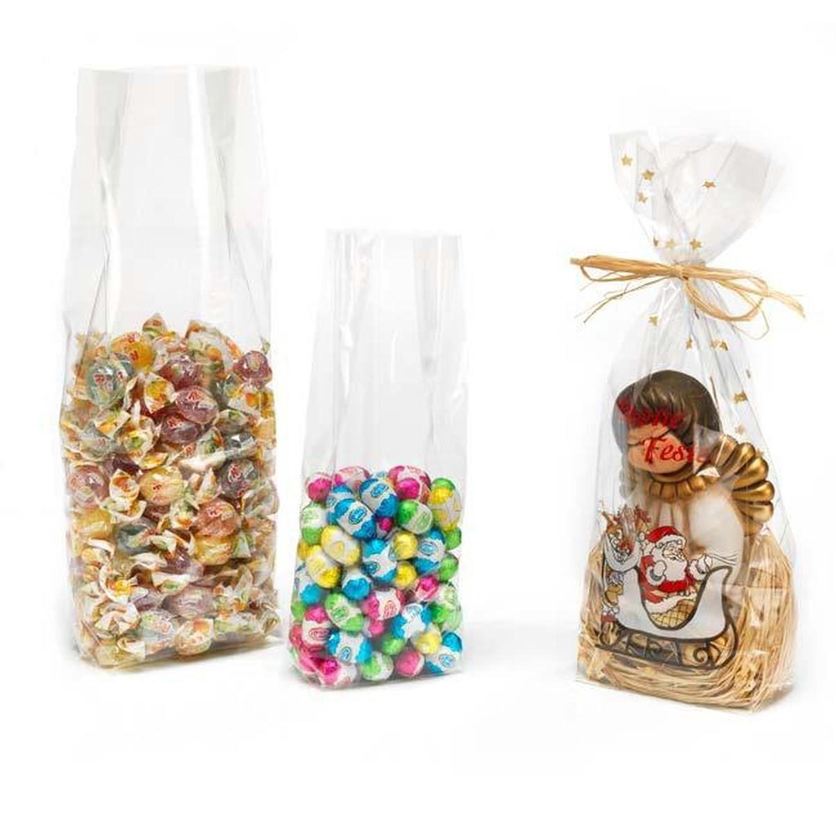 B-pack - buste con fondo quadro e soffietto laterale e fondo rinforzato - formato 14 + 8 x 36 cm - confezione da 50 pz - idonee per alimenti, riciclabili e multiuso