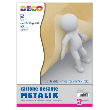 Cartone metalik oro da 320 gr/mq - formato 23 x 33 cm