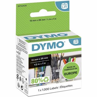 Dymo lw etichette multiuso originali, 13 mm x 25 mm, rotolo da 1000 etichette facilmente staccabili, autoadesive, per etichettatrici labelwriter