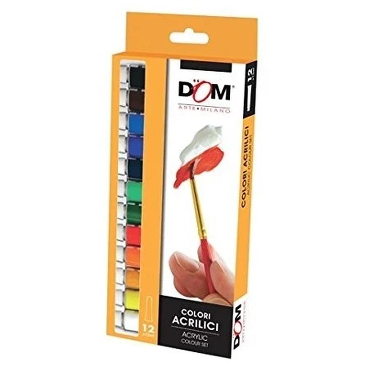 Colori acrilici tubi 12 ml - 12 pezzi