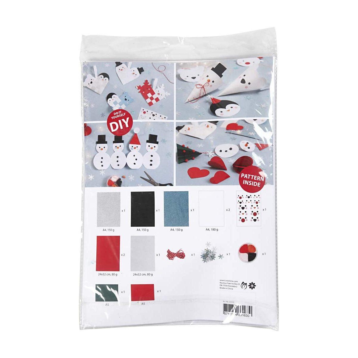 Set decoration creativ christmas - decori natalizi, cartone con decorazione