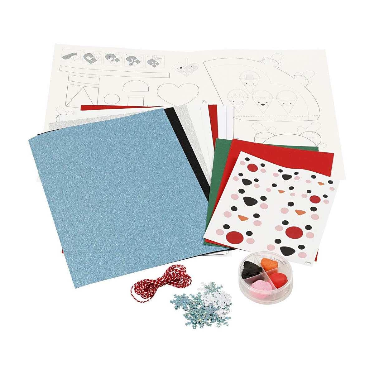 Set decoration creativ christmas - decori natalizi, cartone con decorazione