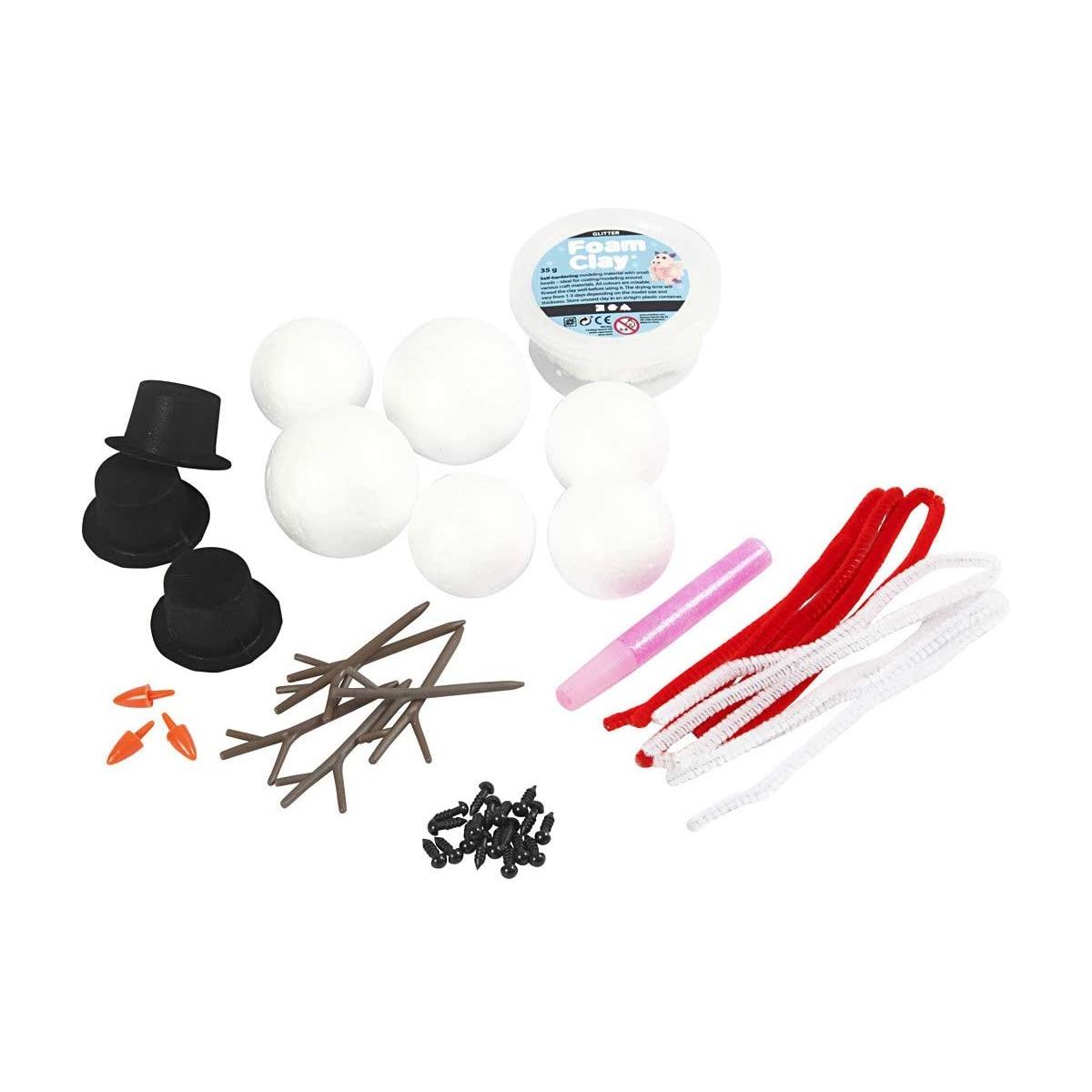 Build a snowman creativ christmas - costruisci un pupazzo di neve, da modellare