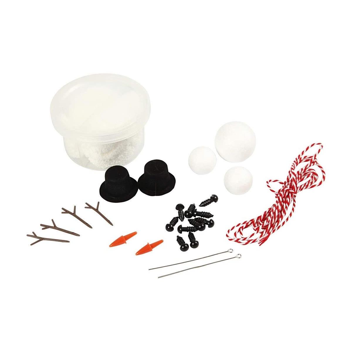 Funny snowmen creativ christmas - simpatico pupazzo di neve, da modellare, 1 set