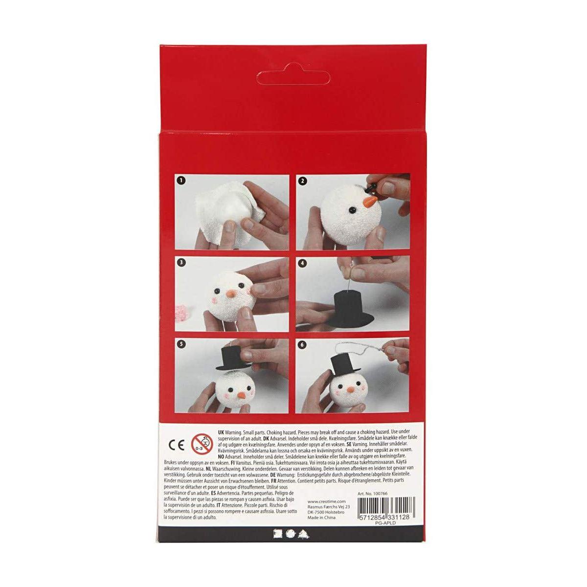 CUTE SNOWMEN CREATIV CHRISTMAS<br />TENERO PUPAZZO DI NEVE, DA MODELLARE, 1 SET
