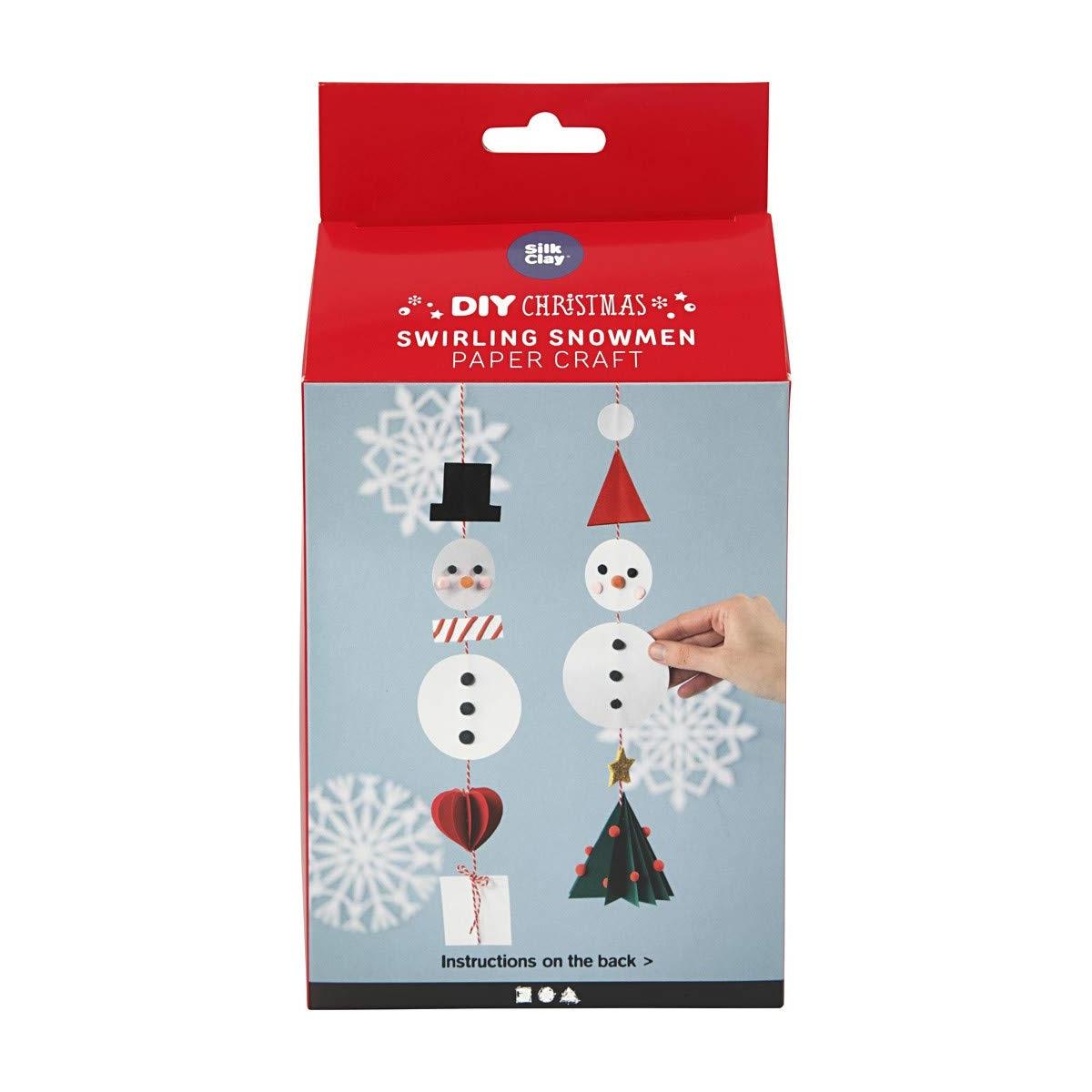 SWIRLING SNOWMEN CREATIV CHRISTMAS<br />PUPAZZO DI NEVE GIREVOLE, CARTONCINO CON DECORAZIONI, 1 SET