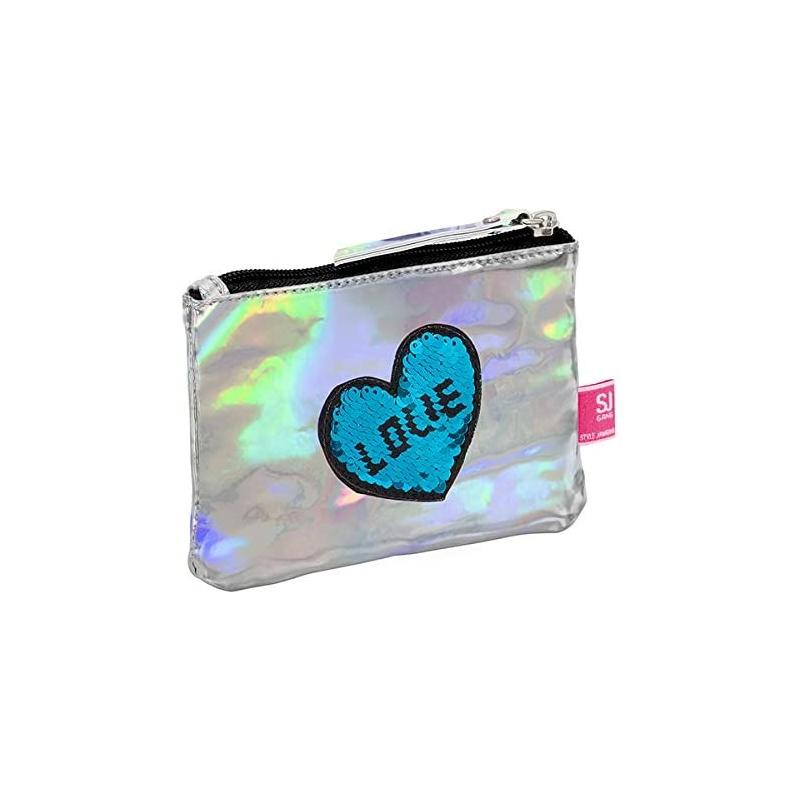 Bustina mini trousse unicorno argento sj (rosa)